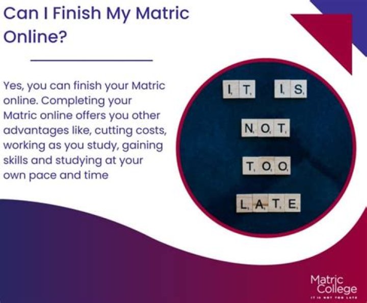 Can I finish my matric online?