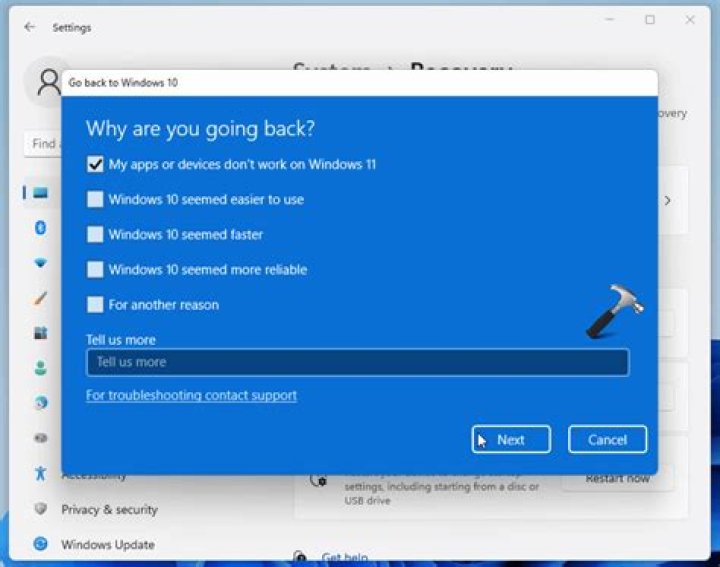 Can I revert back to Windows 10?