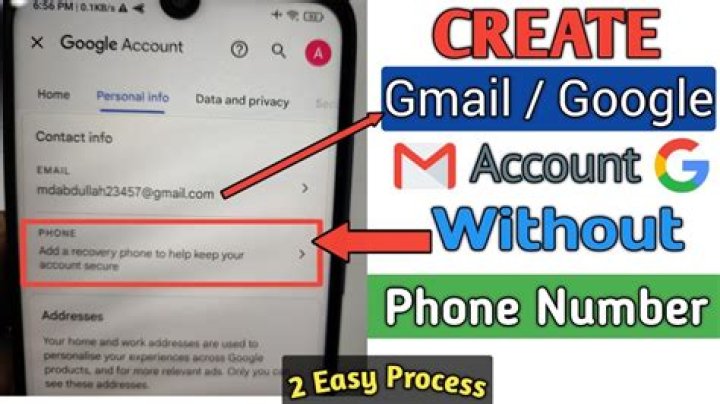 How do I create a new Gmail account with my phone number?