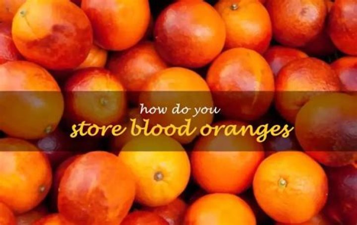 How do you store oranges?