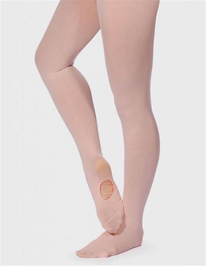 How do you wear tights on a convertible ballet?