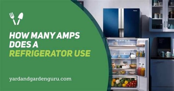 How many amps does a refrigerator use on startup?