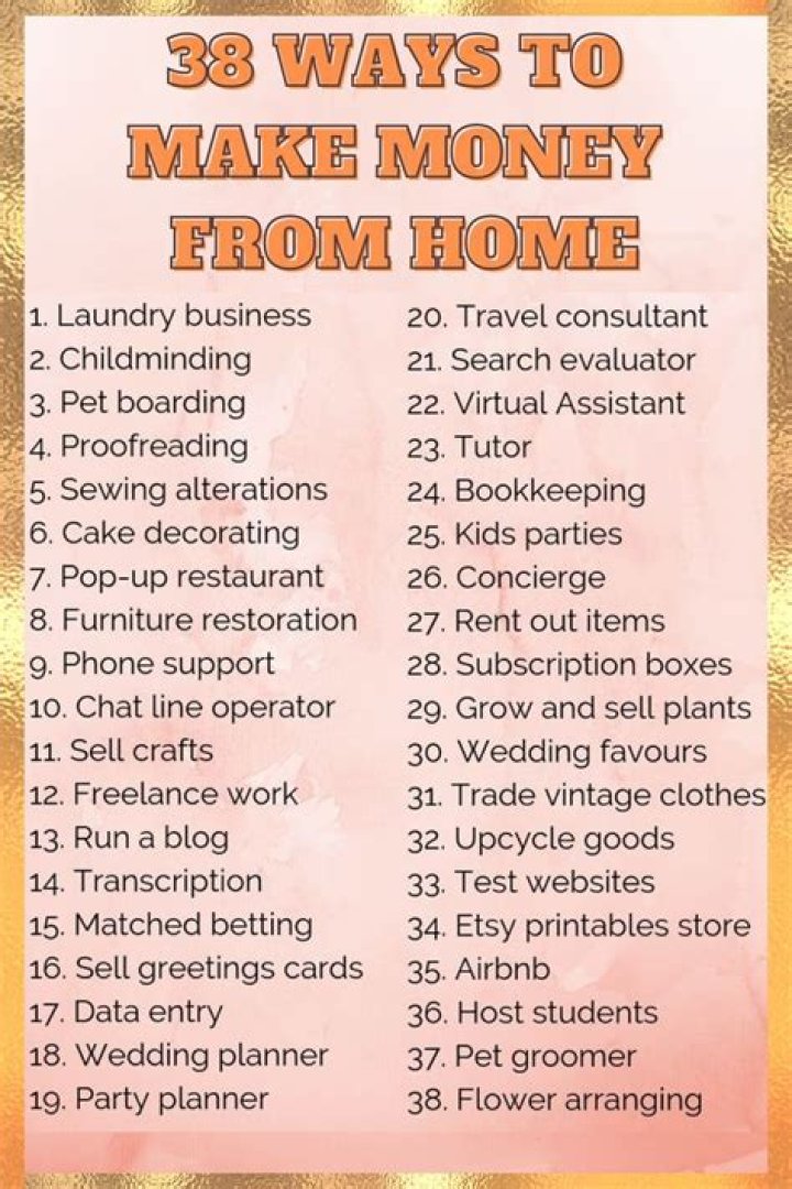 What's the best way to make money at home?