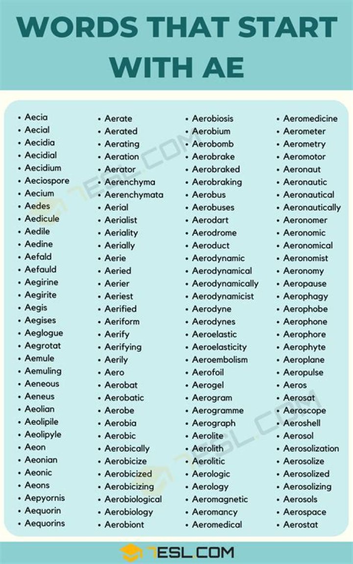 What are AE words?