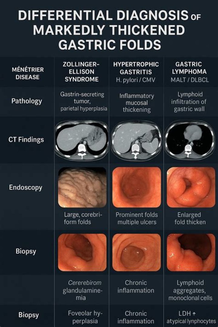 What are enlarged gastric folds?