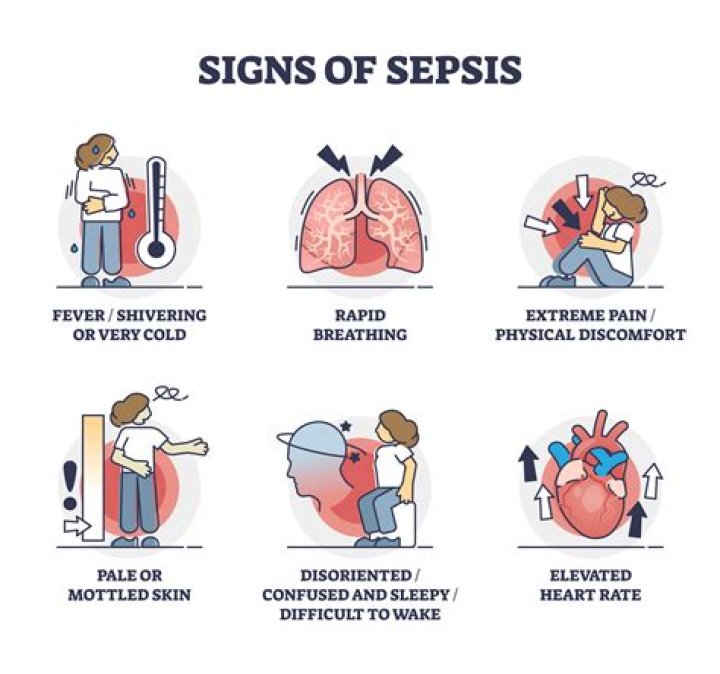 What are the first symptoms of septicemia?