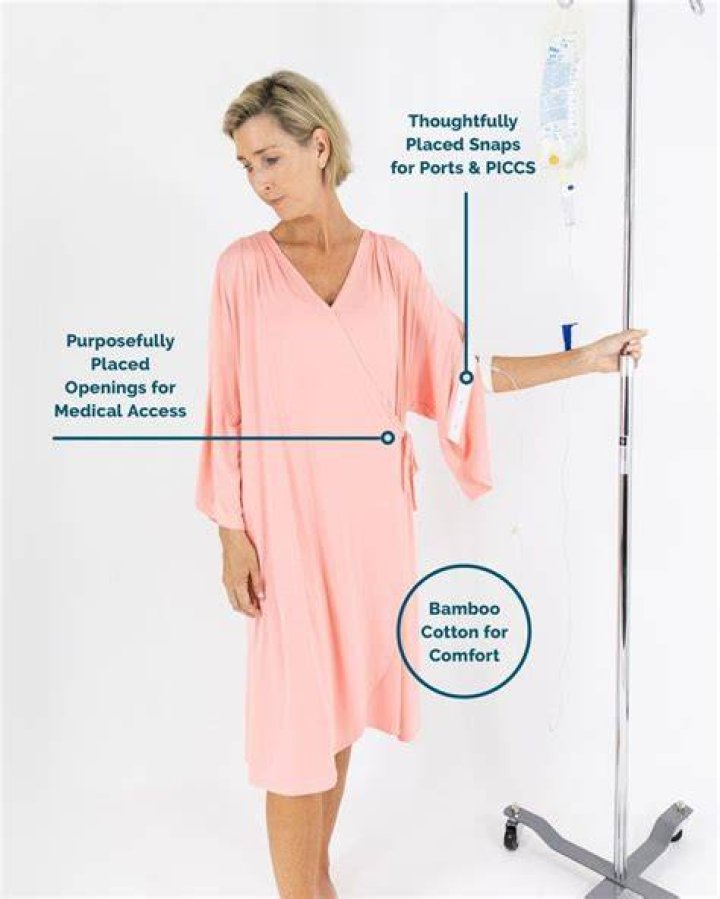 What does a pink hospital gown mean?