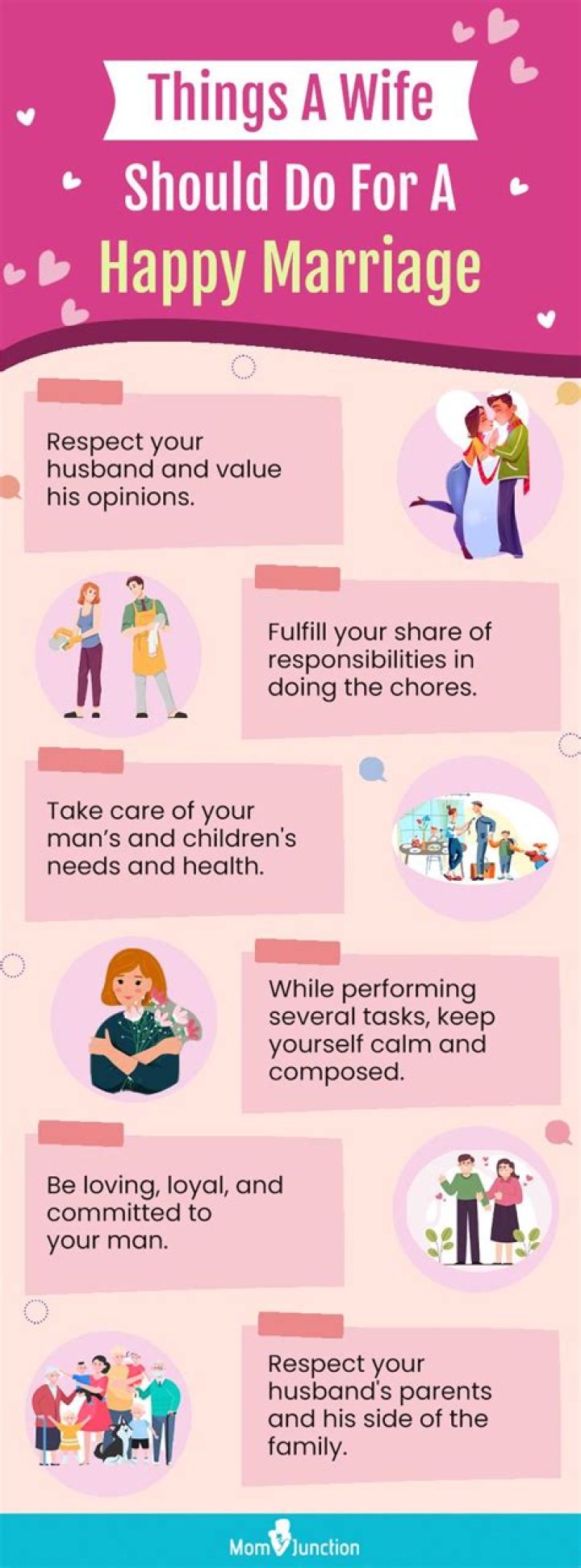 What does a wife do for her husband?