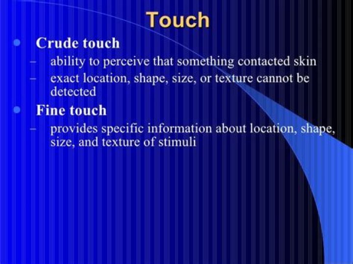 What is crude touch?