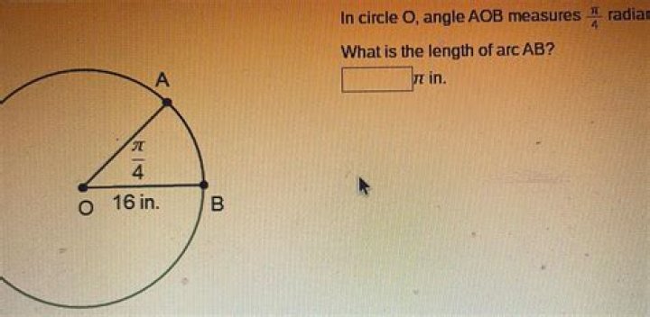 What is the length of arc AB?
